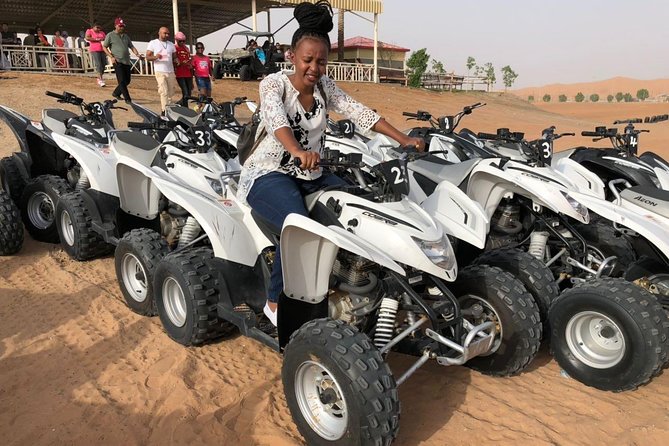 Evening Desert Safari with Quad Bike, Dune Bashing, Entertainments, BBQ Dinner - Quad bike and dune bashing: adrenaline, with room for comfort