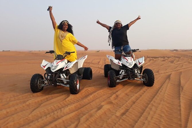 Evening Red Dunes Safari with Quad Biking, BBQ Dinner & LiveShows - Hotel Pickup in Shared 4x4: Simple, Not Fancy