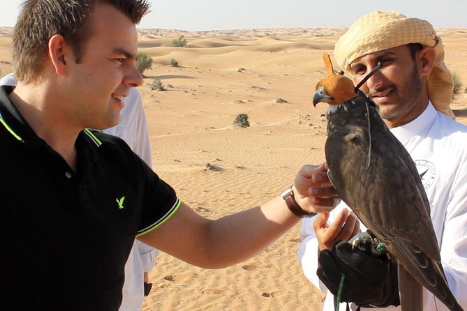 Falcon 1—Private Dubai Falconry Safari - Entering the Desert at 5:00 am With a Private 4x4