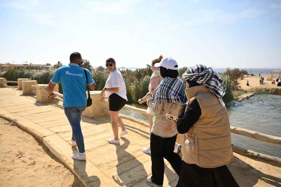 From Cairo: Desert Safari, Camel Ride, Magic Lake, & Lunch - Qarun Lake photo stop: a quick warm-up for the desert day