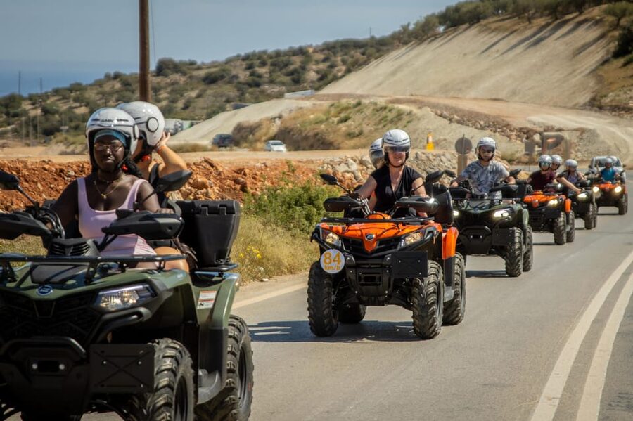 From Heraklion: Quad Safari Wild Crete Day Tour - First Ride Out of Hersonissos: Coastal Views and the Monastery Stop