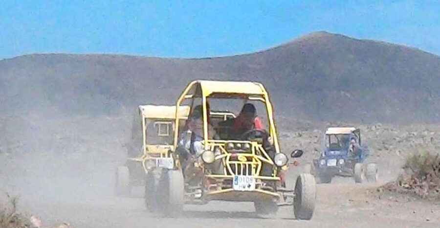From Lanzarote: Corralejo Buggy Safari - Parque Holandés and the quick snack at Don Pepe