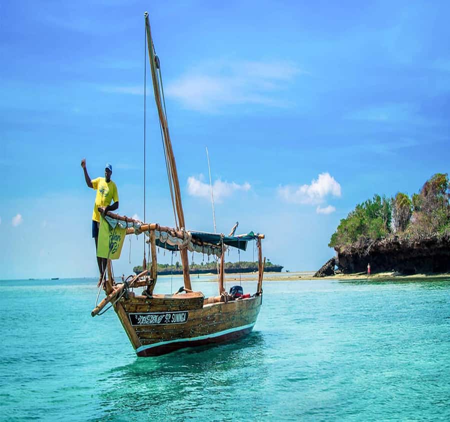 From Paje/Jambian: Safari Blue Snorkelling with Lunch - Menai Bay Conservation Area: Dhow Sailing with Real Scenery