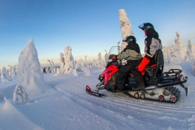 From Sirkka: Lapland Snowmobile Safari in Levi - The 2-hour flow: pickup, safety briefing, ride, and warm drinks