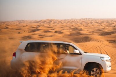 Full Day Safari Grand Adventures with Dune Bash on 4X4 in Dubai - Getting There: pickup to the Al Belaida meeting point