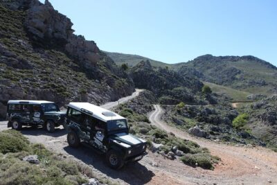 Georgioupolis Safari Off Road Tours Outdoor Activities Land Rover Defender - Lake Kournas myths and the Piges Argiroupolis waterfall area