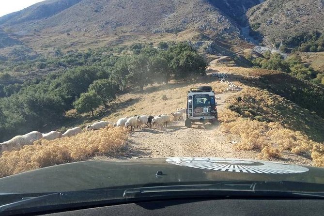 Georgioupolis Safari Off Road Tours Outdoor Activities Land Rover Defender - Sfakia: old castle stories, south-coast swimming, and a family tavern meal