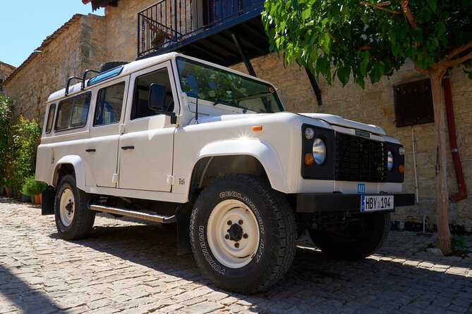 Grand Tour Full Day Jeep Safari from Larnaka - Lambouri Winery: local tasting and a very social stop