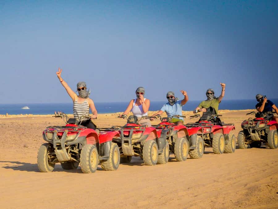 Hurghada: ATV Safari Tour with Camel Ride - On the quad: what the dunes and stops feel like