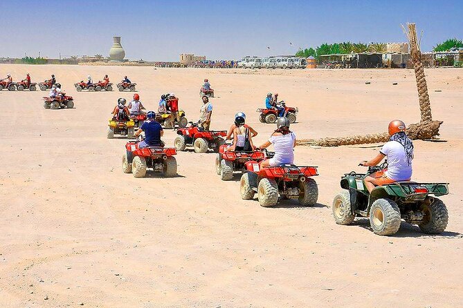 Hurghada Desert Safari Experience, ATV Quad, Camel Ride & Dinner - Jeep to the Bedouin Village: Tea, Flatbread, and Small-Scale Realness