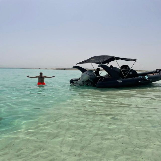Hurghada: Safari ATV Quad & Speedboat to Orange bay island - Snorkeling at Giftun: two stops, 20 minutes each