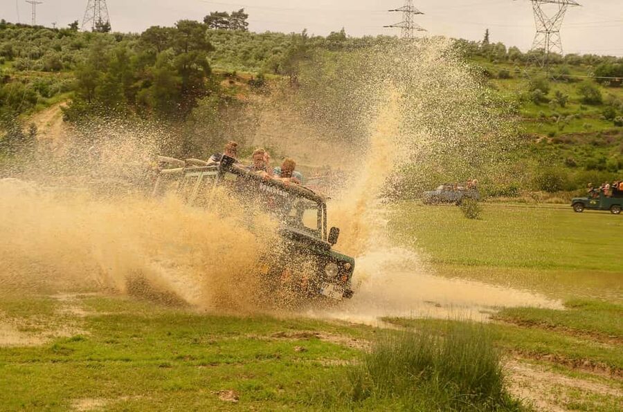 Jeep Safari-Lunch-Boat-Canyon-Waterfall-Foam,Water Party - Boat trip on the water: the calm break after the jeep chaos