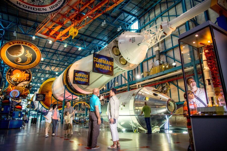 Kennedy Space Center: Full-Day Tour with Airboat Safari Ride - Walking under the real hardware: Saturn V scale and Shuttle Atlantis