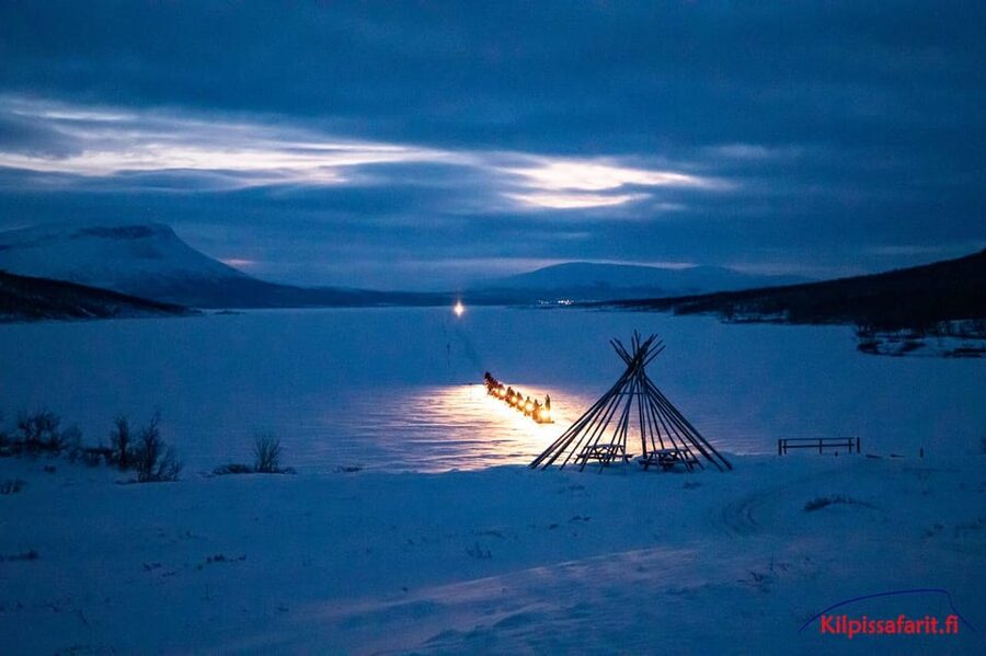 Kilpisjärvi: Border of Three Countries Snowmobile Safari - Into the snowy birch forest: the scenery part you’ll remember