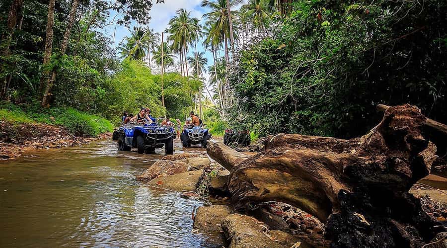Koh Samui: ATV Quad Bike Safari Tour - 1-hour vs 2-hour Koh Samui routes: viewpoints and the seasonal waterfall