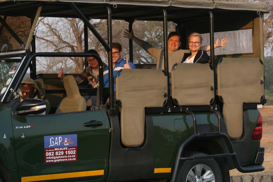 Kruger National Park Afternoon Safari - The ride from Hazyview: open vs air-conditioned safari vehicle