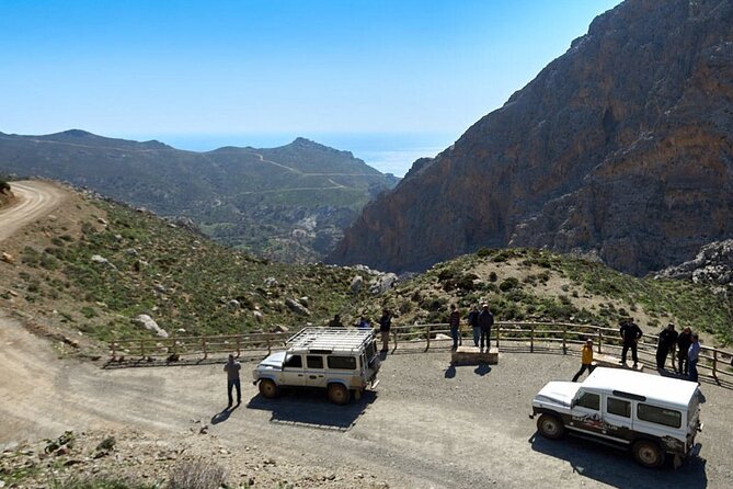 Land Rover Safari: Tripitis Gorge and Beach, South Crete - Loukia village stop: quick local flavors, not a tourist show