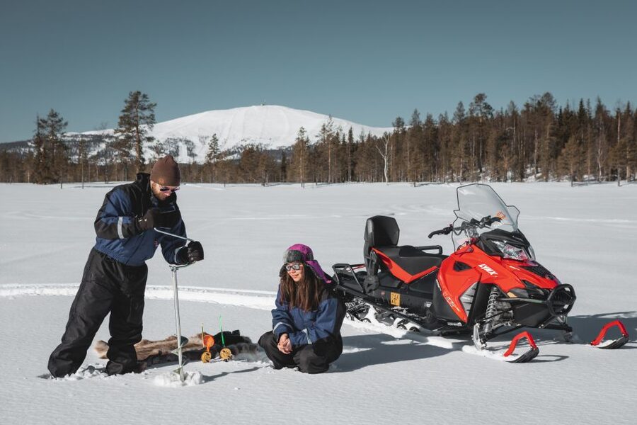 Levi: Snowmobile Safari with Ice Fishing and Outdoor Lunch - Outdoor lunch that actually tastes like it belongs in Lapland