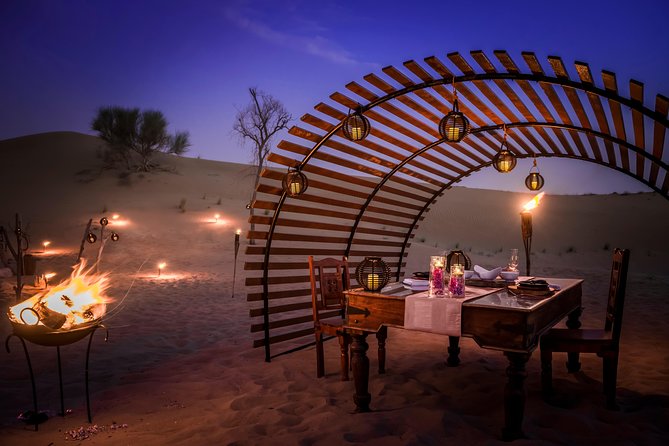 Luxury Desert Safari with Michelin-Curated Fine Dining Experience - Shisha, henna, and optional desert extras