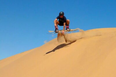 Magical Morning Desert Safari in 4x4 Private Vehicle &Camel Ride - Sandboarding and camel riding: fun, but with different pacing