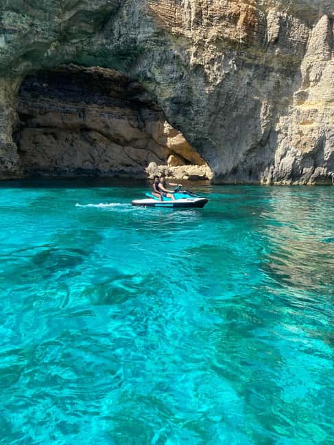 Mellieha: Comino & Blue Lagoon Jet Ski Safari Tour - The Blue Lagoon stop: snorkeling, photos, and short swim time