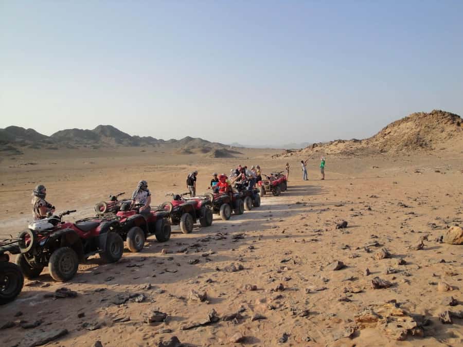 Morning Trip: Desert Safari Riding a Speed Quad Bike, Pickup - Bedouin village tea and shisha: culture stop, tourist-style tradeoffs