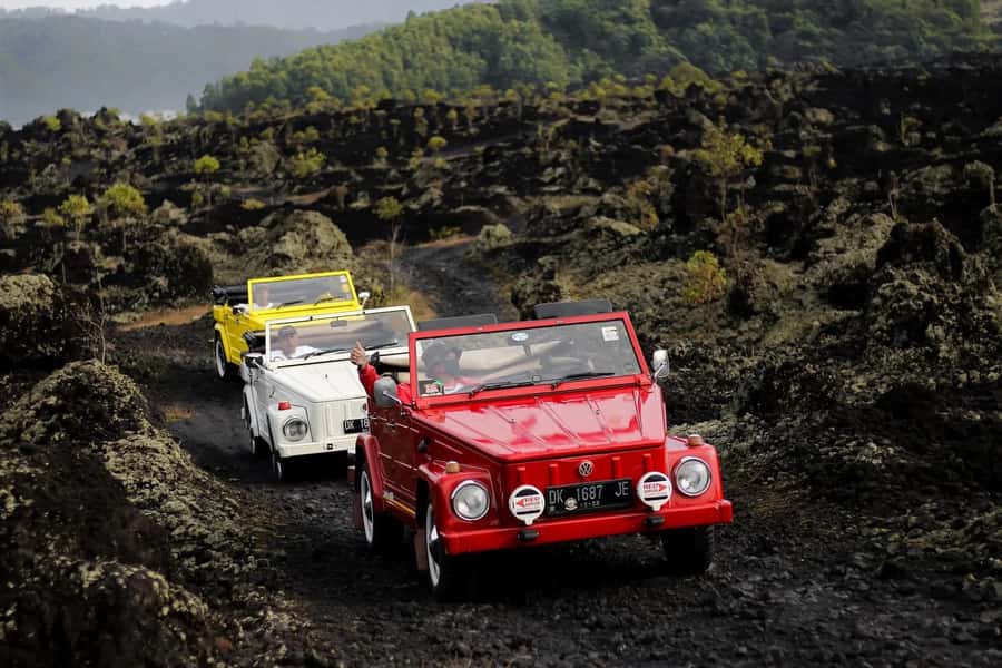 Mount Batur: Private Volkswagen Jeep Volcano Safari - The morning drive: rice terraces, forests, and local life