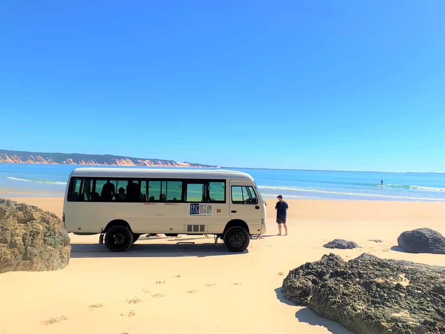 Noosa: Epic Learn to Surf Safari 4x4 - Double Island Point - Inside the surf lesson: how you learn to stand up and ride safely