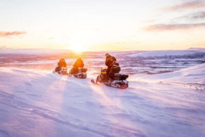 Once-in-a-lifetime Snowmobile Safari to Lapland Viewpoint - Snowmobile riding on smooth trails: easy control, big views