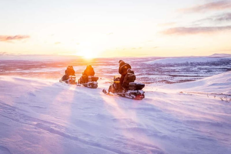 Once-in-a-lifetime Snowmobile Safari to Lapland Viewpoint - Snowmobile riding on smooth trails: easy control, big views