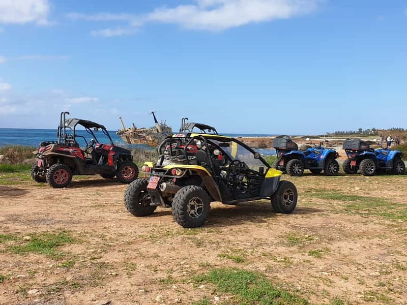 Paphos: Buggy Safari to Akamas Peninsula with Lunch - Sea Caves and the Edro III shipwreck area: photos first, then reality