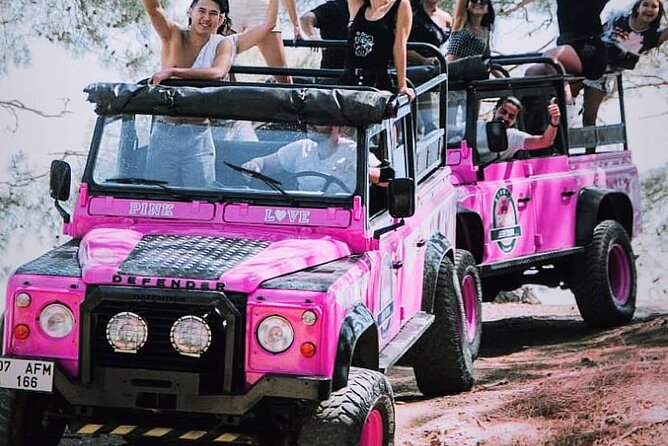 PINK JEEP TOUR - Alanya Jeep Safari - The Jeep Fun Layer: Water Pumps, Kids Energy, And Photo Choices