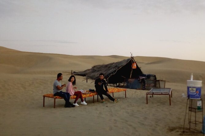 Pleasant Sunset Safari With Dinner On Dunes (From 2:00 PM to Approx. 10:00 PM) - Dinner on open bonfire: freshly cooked Rajasthani, served under the stars