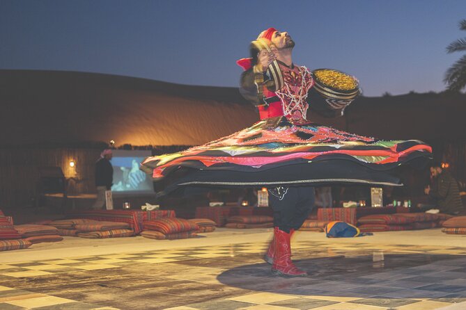 Premium Desert Safari with BBQ Dinner - Dubai - Entertainment lineup: belly dancing, Tanura, and a fire show