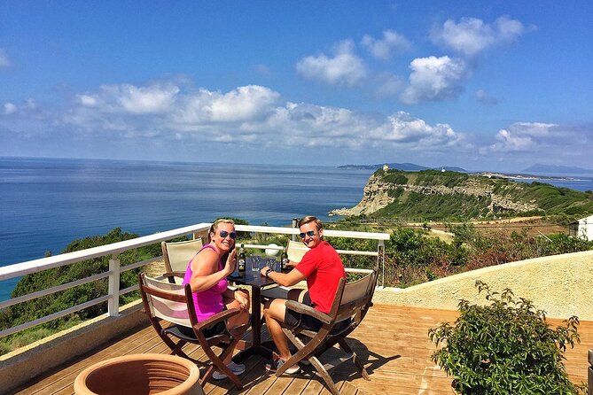 Private Half-Day Jeep Safari in Northwestern Corfu - Lakones and Eutihis: views first, then a very Corfu-style coffee break