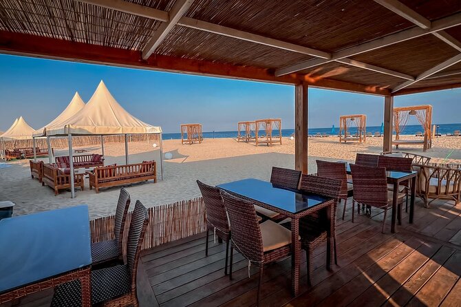 Private Overnight Desert Safari, Dune bashing, dinner & Breakfast - The route starts at Sealine Beach: the dune bashing warm-up