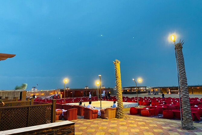 Private Red Dunes Safari Adventure in Dubai: Eureka Desert Moment - Desert camp welcome: tea, henna, and a show lineup that actually moves