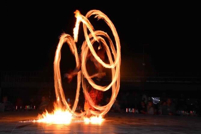 Private Sunset Desert Safari:SandSurfing, Camel Ride & BBQ dinner - The three shows under the stars: fire, Tanoura, and belly dance
