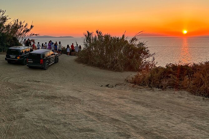 Private Sunset Jeep Safari in North West Corfu with Dinner - Arillas and Akrotiri Café Lunch: Food and Beer on the Way to Cape Drastis