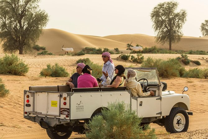 Private Vintage Land Rover Heritage Desert Safari- 4 Course Dinner & Activities - A vintage Land Rover changes the whole Dubai desert safari