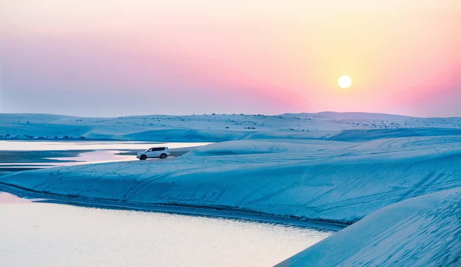 Qatar: Desert Safari, Camel Ride, Inland sea, Sandboarding - Sandboarding at the Inland Sea: How to Have Fun Fast