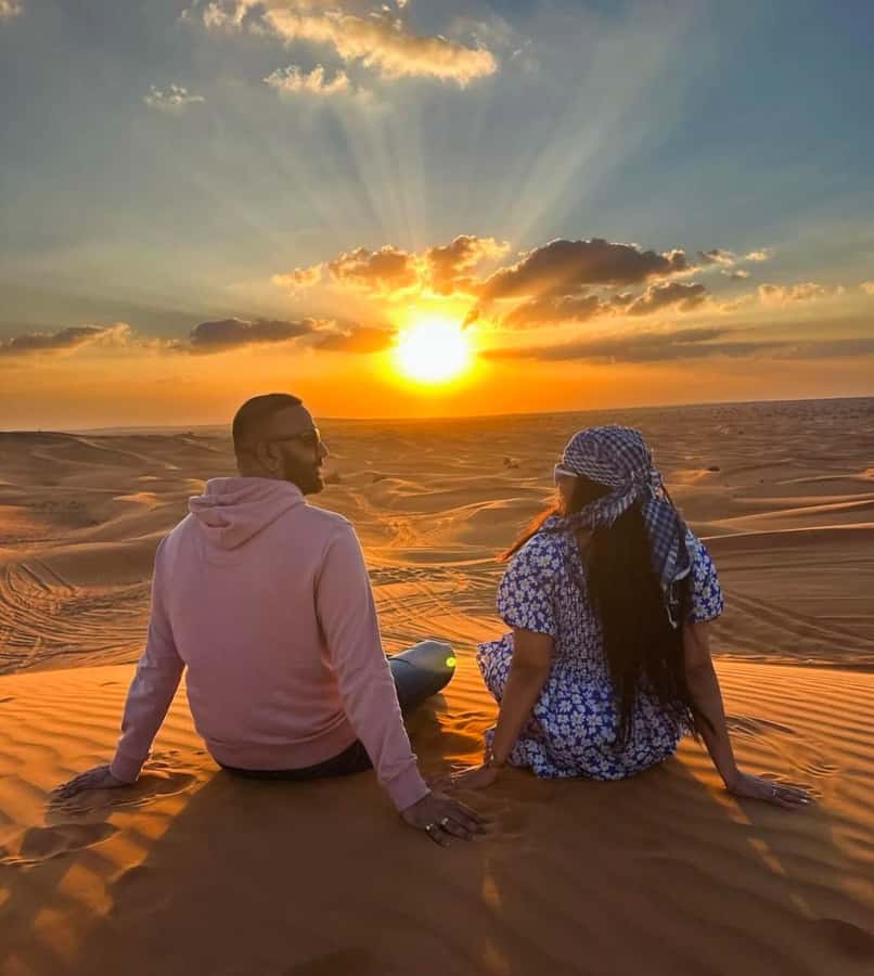 Quad Bike/Buggy, Desert Safari, Camel Ride, Dune Bashing - Sunset photo stop, dessert, and the small comforts that prevent grumpiness