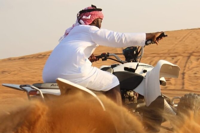 Quad Bike Dubai Desert Safari with BBQ Dinner Sandboard and Show - Key things to know before you go