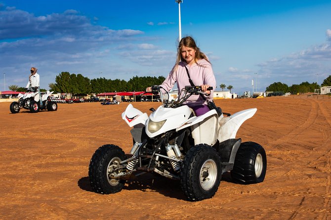 Quad Bike & Premium Desert Safari, with BBQ Dinner with 6 shows - Why Al Lahbab is the right setting for this quad-and-camp safari