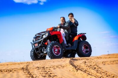 Quad Bike & Premium Desert Safari, with BBQ Dinner with 6 shows - Getting there: pickup, shared Land Cruiser comfort, and timing