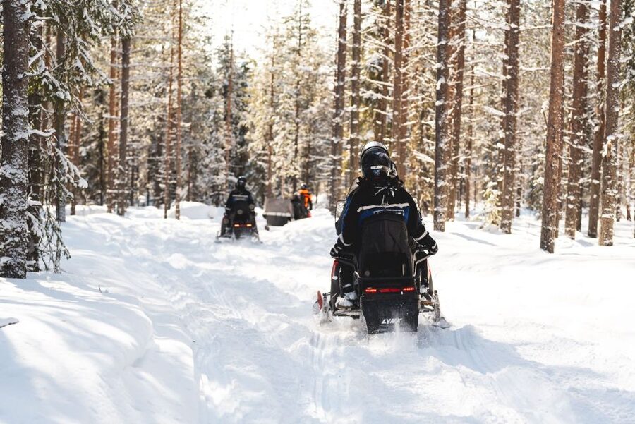 Rovaniemi: Snowmobile Safari into the Arctic Circle Forest - Arctic Circle snowmobile time you actually get to drive