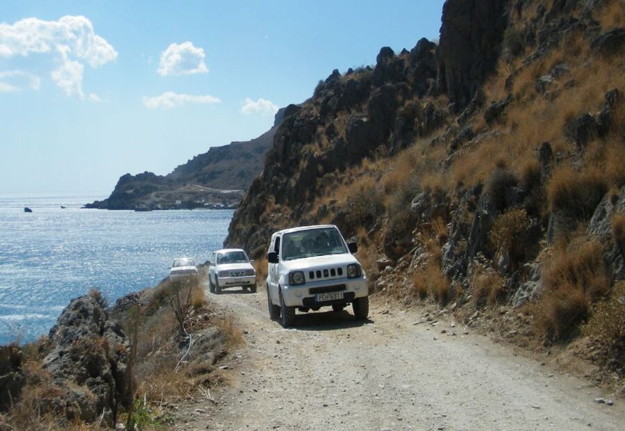 Self-Drive Jeep Safari to South Coast, Palm Beach & Canyons - Heading toward Preveli Palm Beach and the south-coast feel