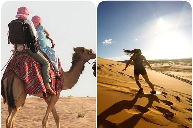 Sharing or Private Safari, Sand Boarding, Camel Ride, inland Sea Quick swim - How the 4x4 pickup works in Doha
