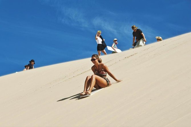 Sharing or Private Safari, Sand Boarding, Camel Ride, inland Sea Quick swim - Timing tip: morning vs noon for comfort and photos