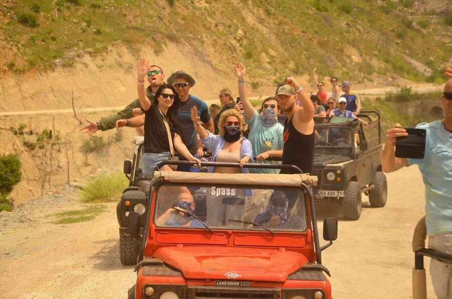 Side: Green Canyon and Waterfall Jeep Safari with Lunch - Green Lake Restaurant lunch with a swim break
